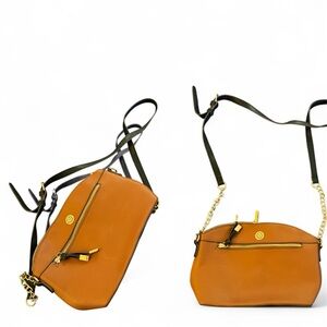 Elegant Tan Leather Crossbody Bag